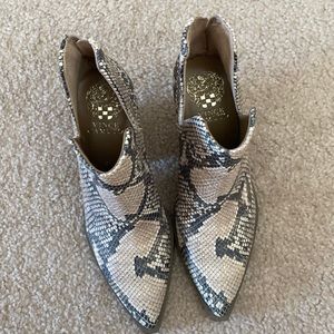 Vince camuto snakeskin booties-size 6.5/37-never worn